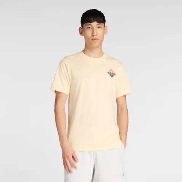 New Balance Men's Marathon du Mont Blanc Cotton T-Shirt in Beige