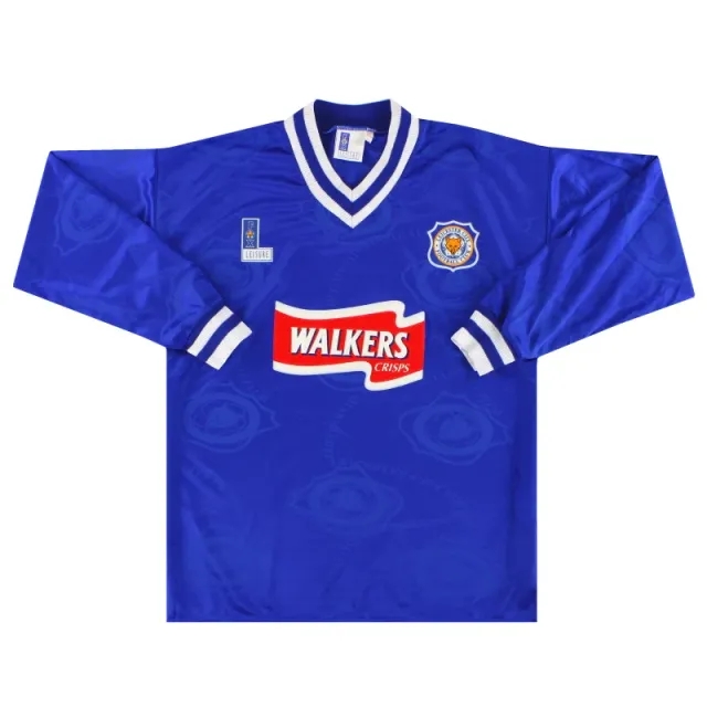 1996-98 Leicester Fox Leisure Home Shirt L/S *As New* M - Leicester City / As New / Medium