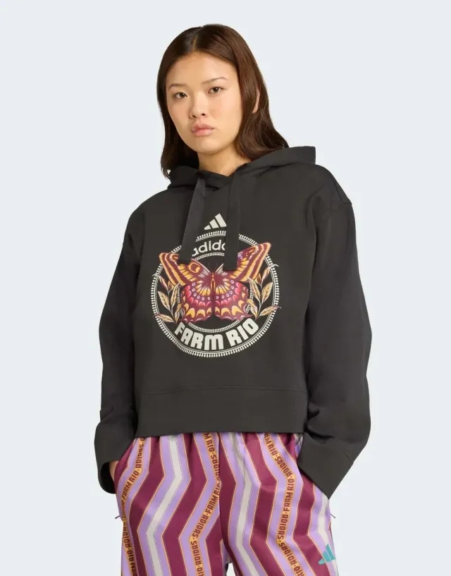 Adidas Performance Adidas X Farm Hoodie In Black