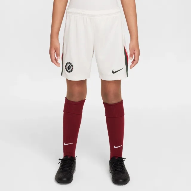 Chelsea F.C. 2025/26 Stadium Away Older Kids' Nike Dri-FIT Football Replica Shorts - Grey - Polyester