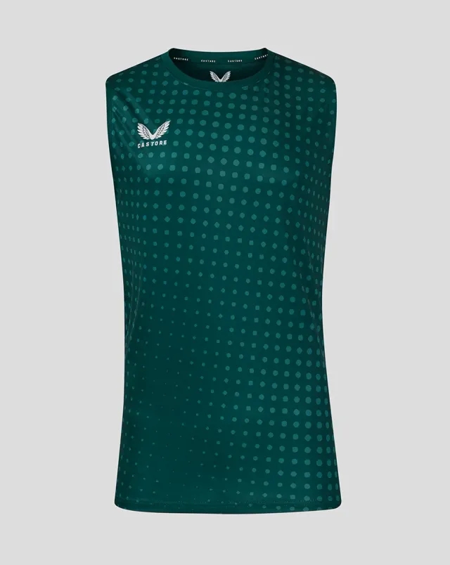 Castore Dots Printed Mens Singlet - Botanical Garden / Bayberry