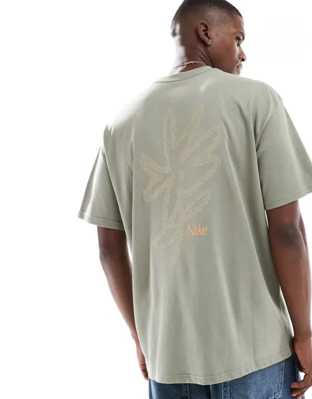 Nike M90 T-Shirt In Khaki-Green