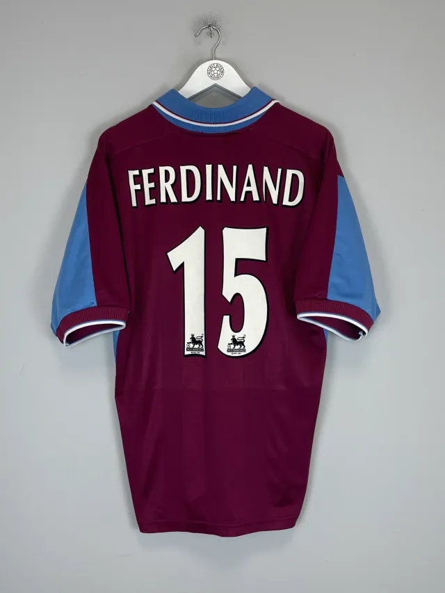 1997/98 WEST HAM FERDINAND #15 HOME SHIRT (L) PONY | Cult Kits