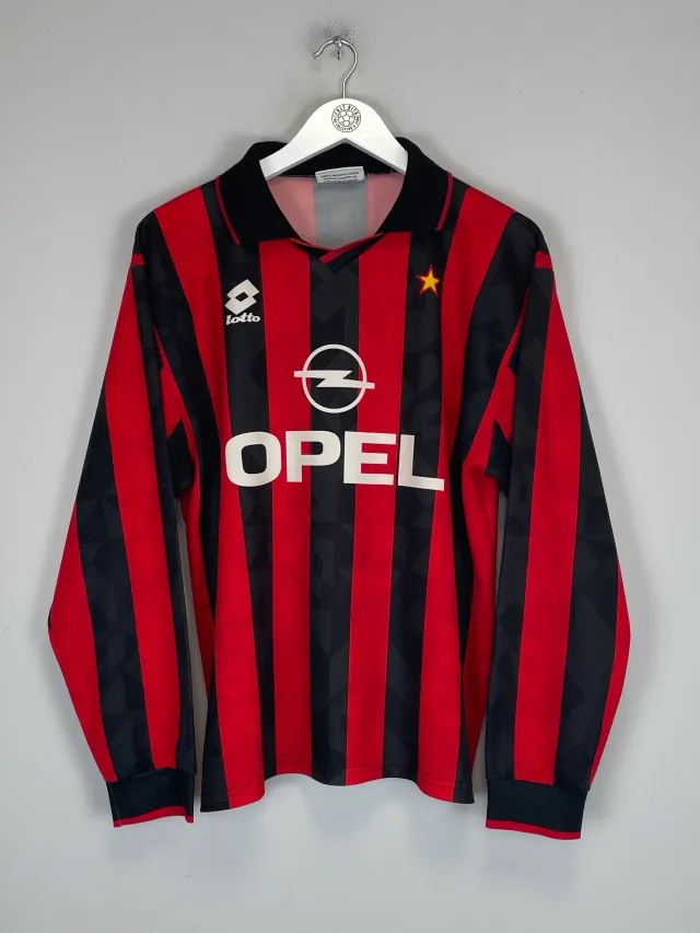 1994/95 AC MILAN L/S HOME SHIRT (M) LOTTO | Cult Kits