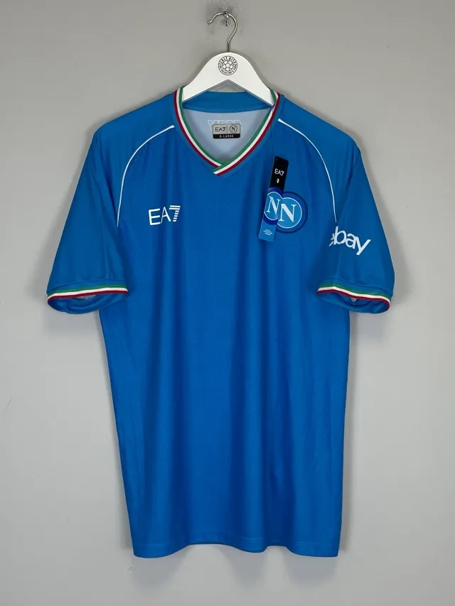 CULT KITS - 2022/23 NAPOLI *BNWT* SPONSORLESS HOME SHIRT EA7, Small / Napoli / 2022