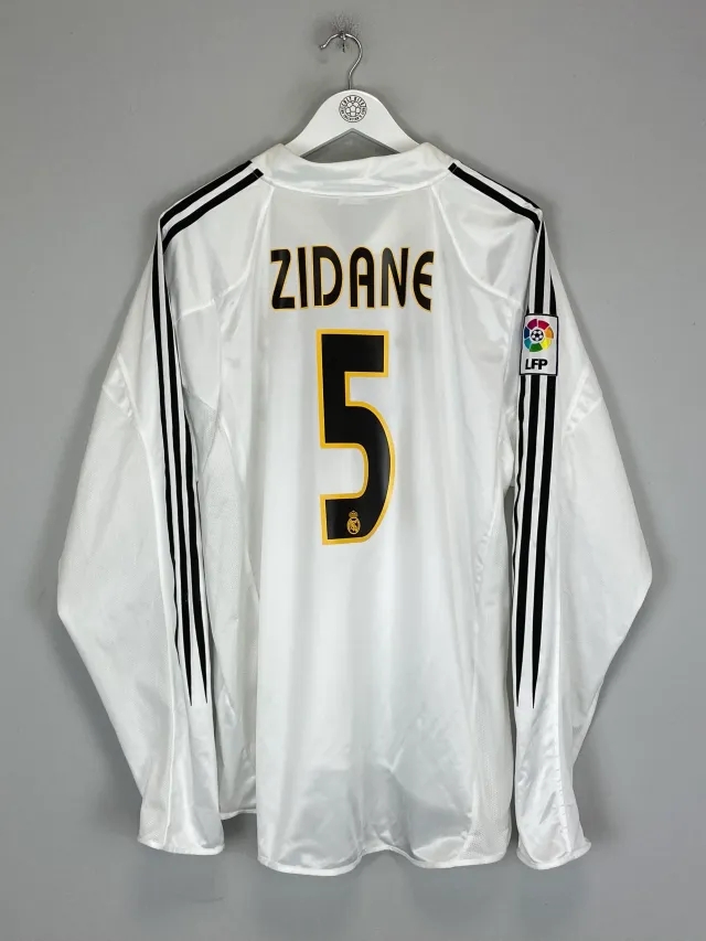 2004/05 REAL MADRID ZIDANE #5 L/S HOME SHIRT (XL) ADIDAS | Cult Kits