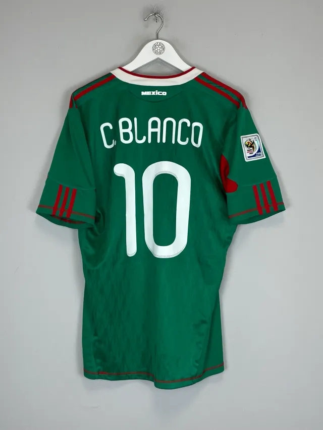 2010 MEXICO C.BLANCO #10 *SQUAD SIGNED* HOME SHIRT (L) ADIDAS | Cult Kits