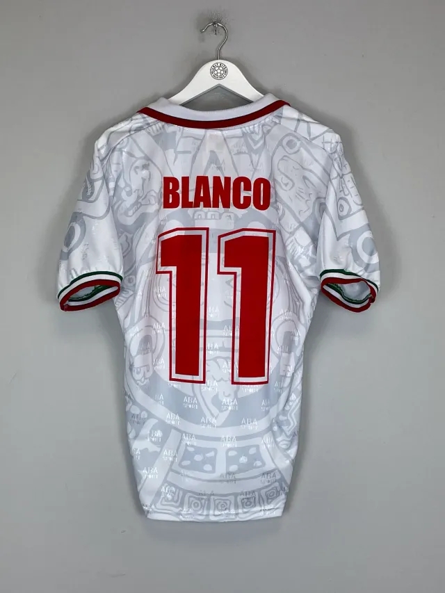 1998 MEXICO C.BLANCO #11 *RE-ISSUE* AWAY SHIRT (M) ABA SPORT, Cult Kits