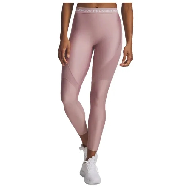 Under Armour HeatGear® Rib Women's Leggings Tourmaline Pink / Tourmaline Pink / White L