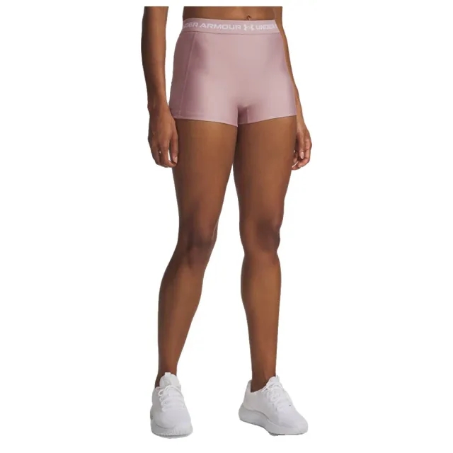 Under Armour HeatGear® Rib Shorty Women's 3 Shorts Tourmaline Pink / Tourmaline Pink / White L