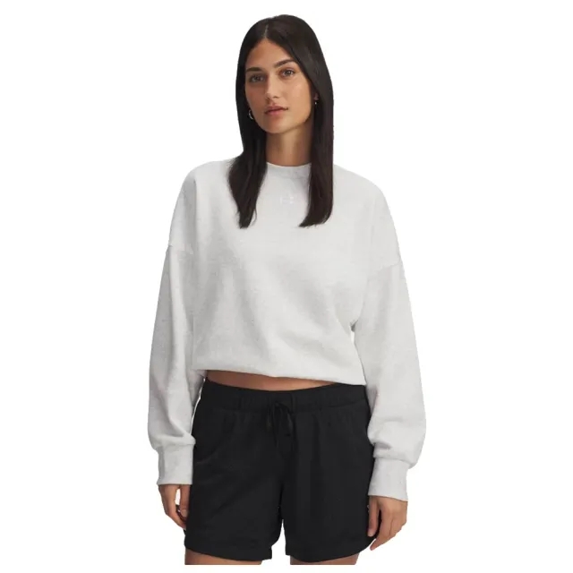 Under Armour  Rival Fleece Women's Oversized Crew Distant Gray / White L