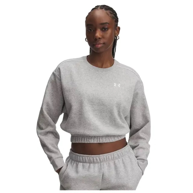 Under Armour  Rival Fleece Piped Women's Crew Mod Gray Light Heather / White L