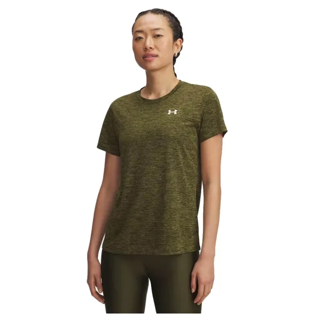 Under Armour  Tech™ Twist Women's Short Sleeve Expedition Green / White L