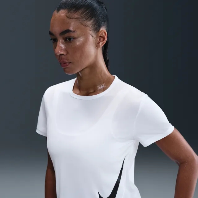 Nike Tempo Swoosh Run Women's Dri-FIT Short-Sleeve Running Top - White - Polyester