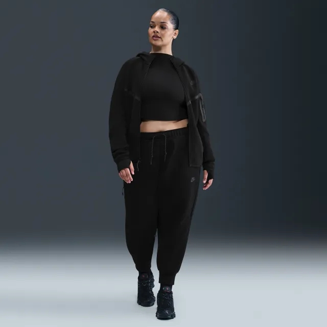 Nike Sportswear Tech Fleece Women's Mid-Rise Joggers - Black - Cotton/Polyester