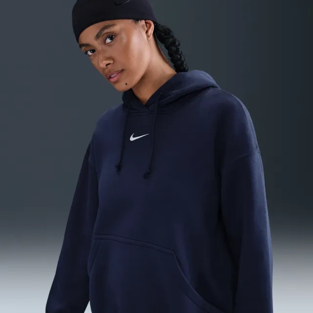 Nike Sportswear Phoenix Fleece Women's Oversized Pullover Hoodie - Blue - Cotton/Polyester