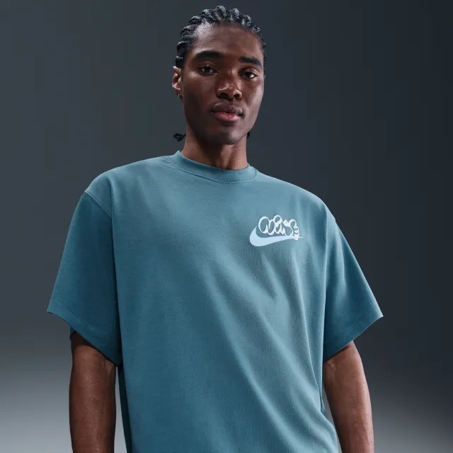 Nike Solo Swoosh Men's T-Shirt - Blue - Cotton