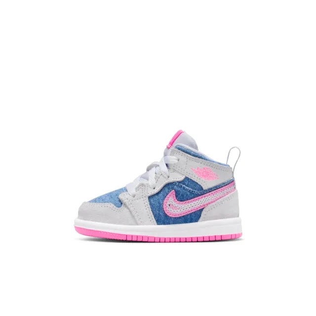 Nike Jordan 1 Mid SE Baby/Toddler Shoes - Blue