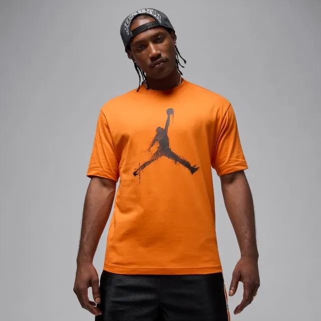Nike Jordan Brooklyn Men's T-Shirt - Orange - Cotton
