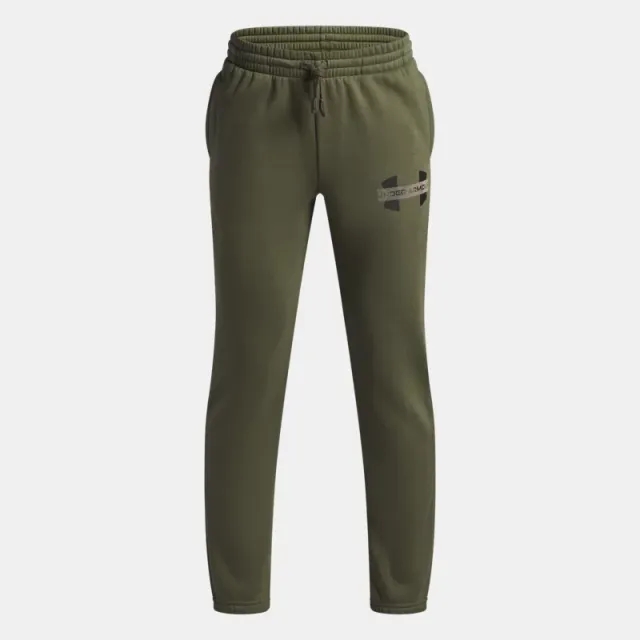 Under Armour  Rival Fleece Colorblock Graphic Boys' Joggers Marine OD Green / Timberwolf Taupe / Black YLG (59 - 63 in)