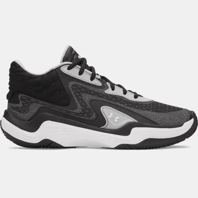 Under Armour  Spawn 7 Mid Unisex Basketball Shoes Black / Mod Gray / White 9.5