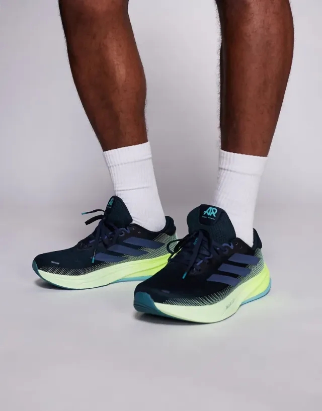 Adidas Running Supernova Rise Atr In Navy And Yellow