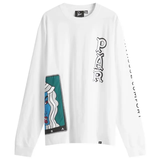 By Parra Men's Your Face Long Sleeve T-Shirt White