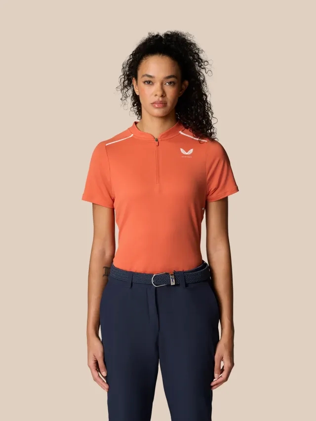 Castore Pinnacle Polo - Deep Coral