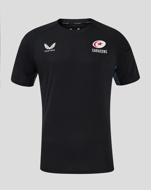 Castore Saracens Men's 24/25 Training Short Sleeve Tee - Black
