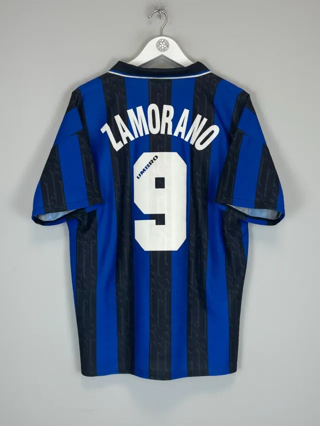 1996/97 INTER MILAN ZAMORANO #9 HOME SHIRT (L) UMBRO | Cult Kits
