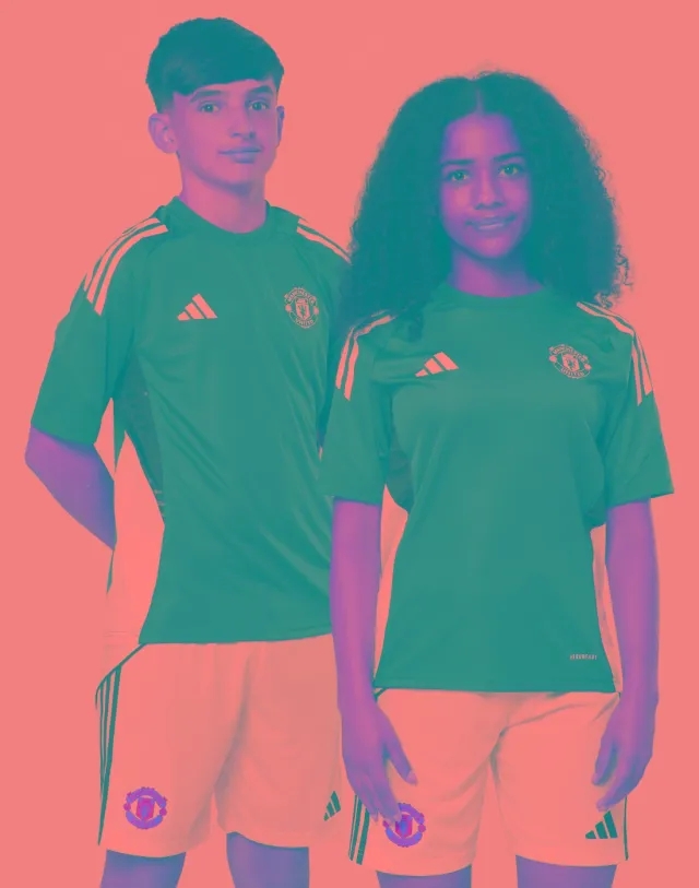Kids' adidas Manchester United Training T-Shirt in Black/White 