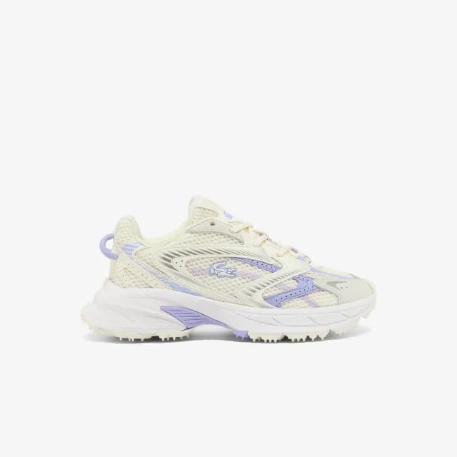 Lacoste Women’s L003 Neo Shot Sneakers - Off White & Light Purple