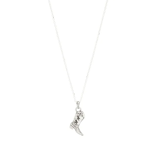 TwoJeys Men's Boot Necklace Black/Silver