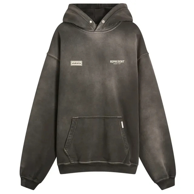 Represent Men's Oasis Owners Club Hoodie Stained Black
