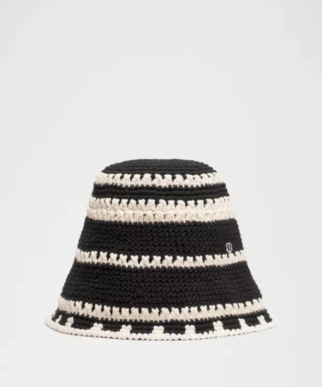 lululemon – Cotton Crochet Bucket Hat – Color Black – Size M/L