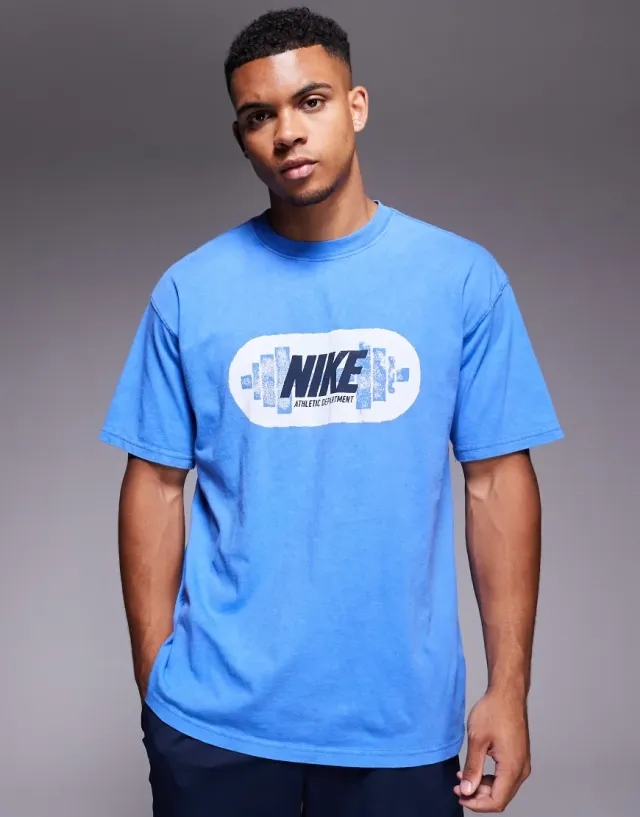 Nike Training M90 Heritage Graphic T-Shirt In Blue