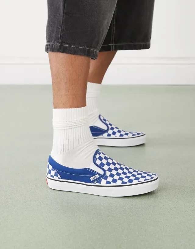 Vans Classic Slip-On Trainers In True Blue