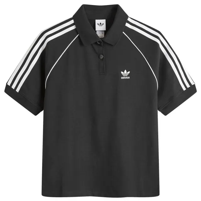 Adidas Women's SST Adicolor Short Sleeve Polo Black/White