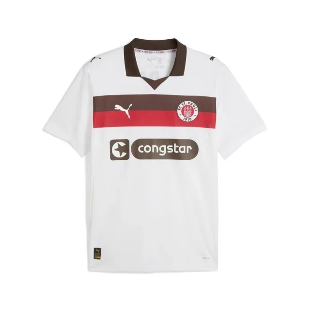 PUMA FC St. Pauli 25/26 Away Jersey Men, White/Espresso Brown, size 3XL