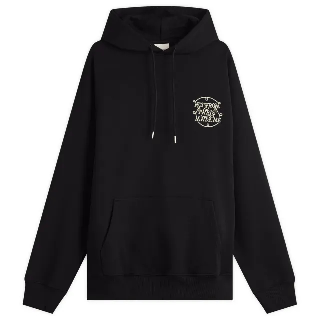 Drôle de Monsieur Men's Braided Slogan Hoodie Black