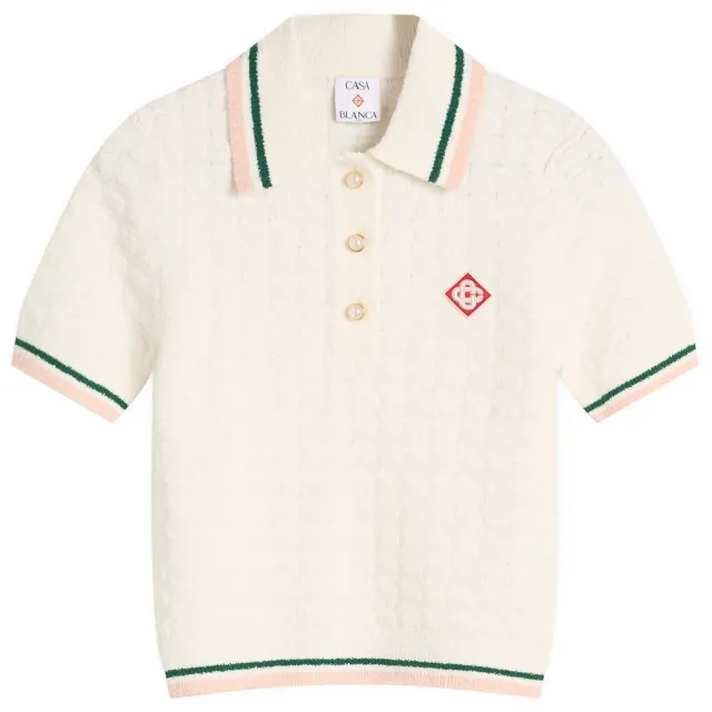 Casablanca Women's Boucle Polo White