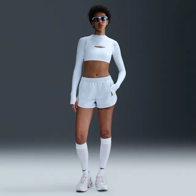 Nike Sportswear Windrunner Women's Mid-Rise 5cm (approx.) Shorts - Blue - Polyester/Elastane