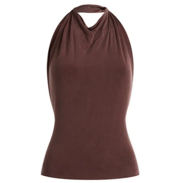 Peachy Den Women's Kylie Halter Top Mahogany