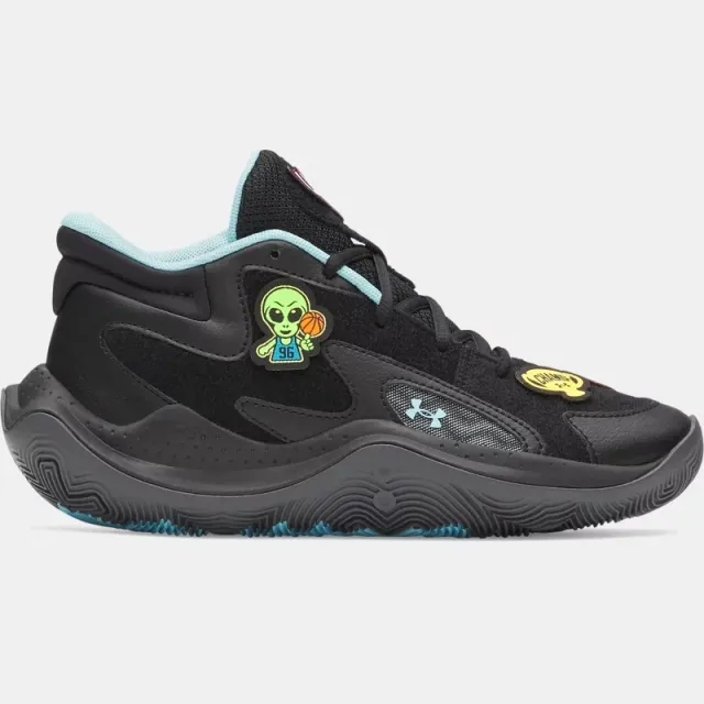 Under Armour  Jet '25 VC Grade School Basketball Shoes Black / Sky Blue / Black 3.5