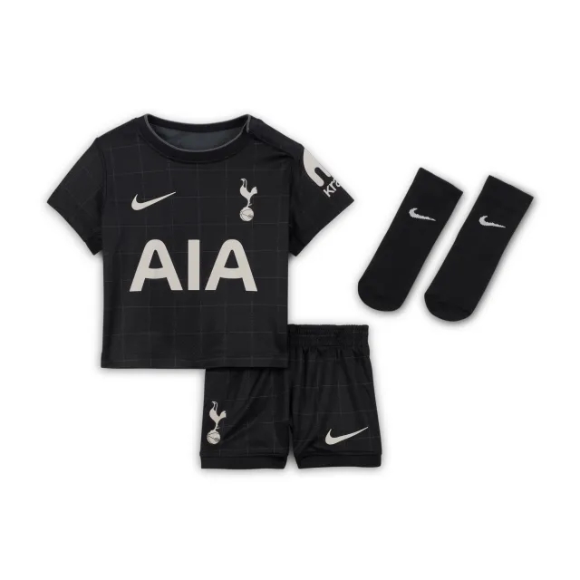 Tottenham Hotspur 2025/26 Stadium Away Baby/Toddler Nike Football Replica 3-Piece Kit - Black - Recycled Polyester