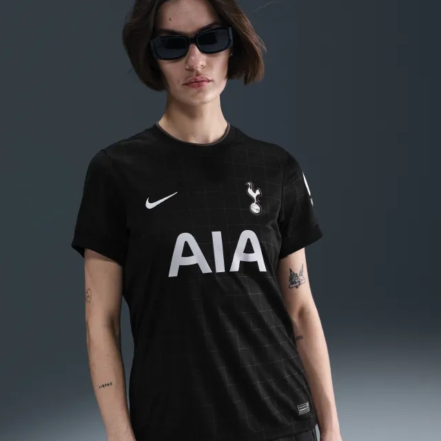 Tottenham Hotspur 2025/26 Stadium Away Women's Nike Dri-FIT Football Replica Shirt - Black - Recycled Polyester