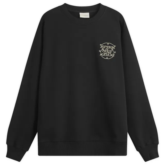 Drôle de Monsieur Men's Slogan Braided Sweatshirt Black