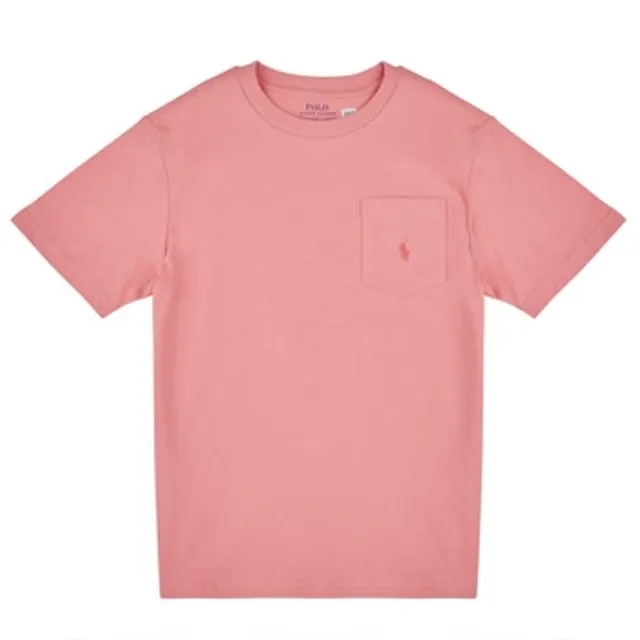 Polo Ralph Lauren  SS POCKET TEE  boys's Children's T shirt in Pink