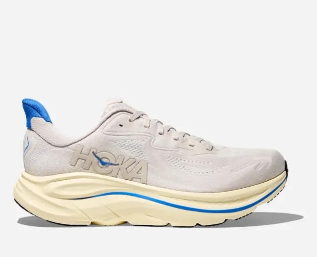 Hoka Men's Clifton 10 Road Running Shoes In Stucco/Virtual Blue