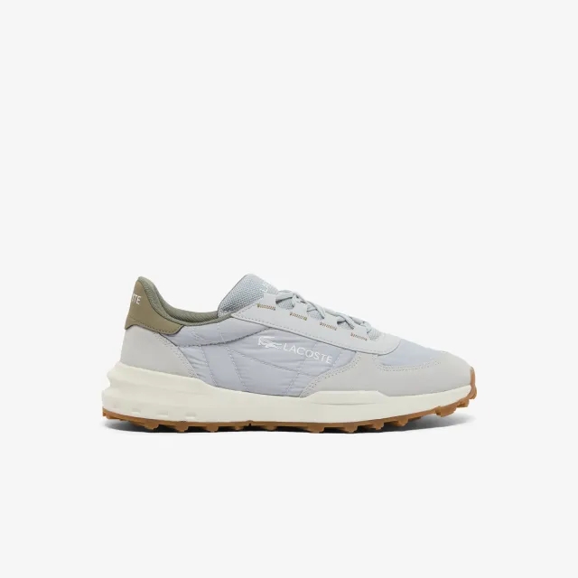 Lacoste Men's Elite Active Evo Sneakers - Light Grey / Khaki